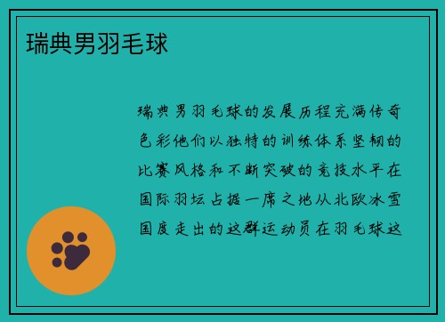 瑞典男羽毛球